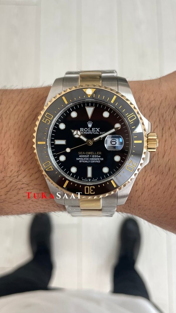 Rolex Sea Dweller 126603 Two Tone Gold 43mm Replika Saat Rolex Sea Dweller 126603 Two Tone Gold 43mm Replika Saat