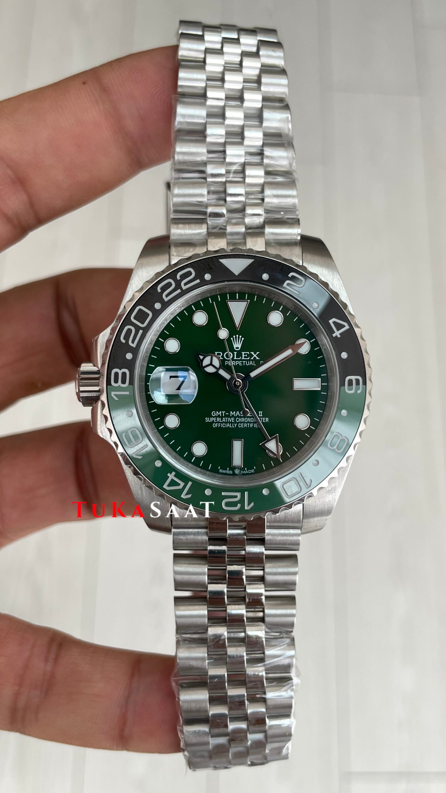 Rolex Sprite Gmt Master II 126729VTNR Jubilee 40mm Replika Saat Rolex Sprite Gmt Master II 126729VTNR Jubilee 40mm Replika Saat