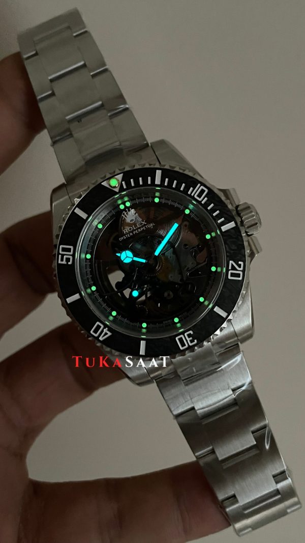 Rolex Submariner Andrea Pirlo Skeleton Artisans de Geneve 40mm 3130 Super Klon Swiss ETA Saat
