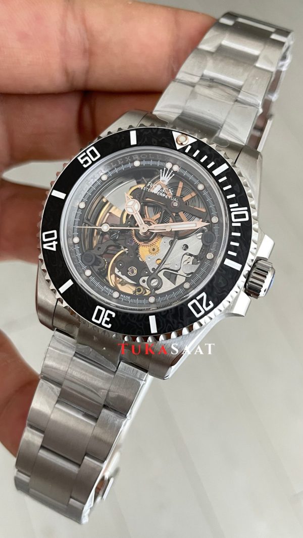 Rolex Submariner Andrea Pirlo Skeleton Artisans de Geneve 40mm 3130 Super Klon Swiss ETA Saat