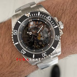 Rolex Submariner Andrea Pirlo Skeleton Artisans de Geneve 40mm 3130 Super Klon Swiss ETA Saat