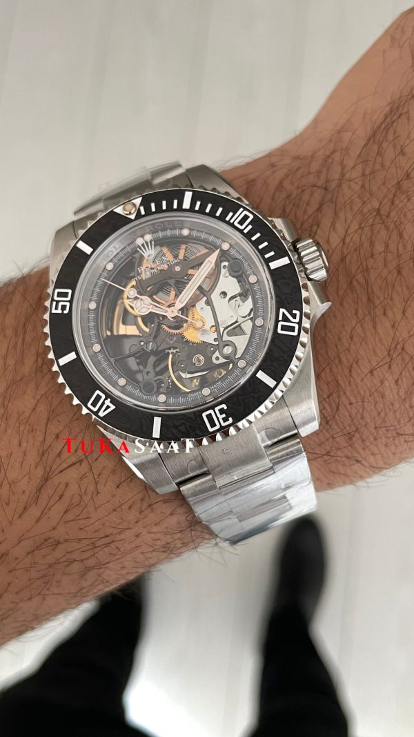 Rolex Submariner Andrea Pirlo Skeleton Artisans de Geneve 40mm 3130 Super Klon Swiss ETA Saat