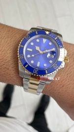 Rolex Submariner Bluesy 126613LB Mavi Kadran 41mm Two Tone Gold Replika Saat