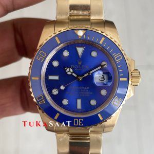 Rolex Submariner Bluesy 126618LB Gold Mavi Kadran 41mm Replika Saat
