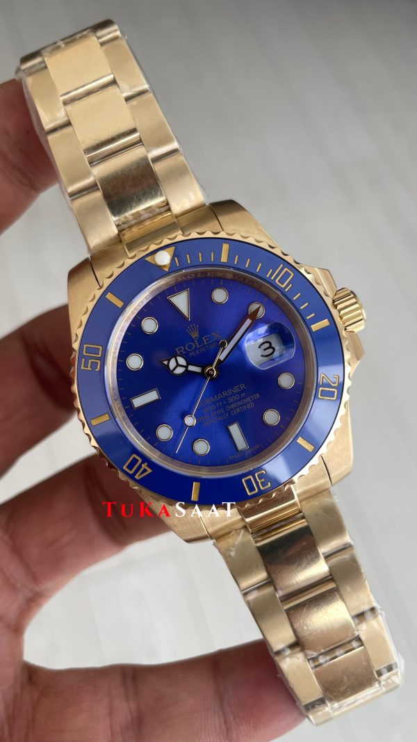 Rolex Submariner Bluesy 126618LB Gold Mavi Kadran 41mm Replika Saat Rolex Submariner Bluesy 126618LB Gold Mavi Kadran 41mm Replika Saat