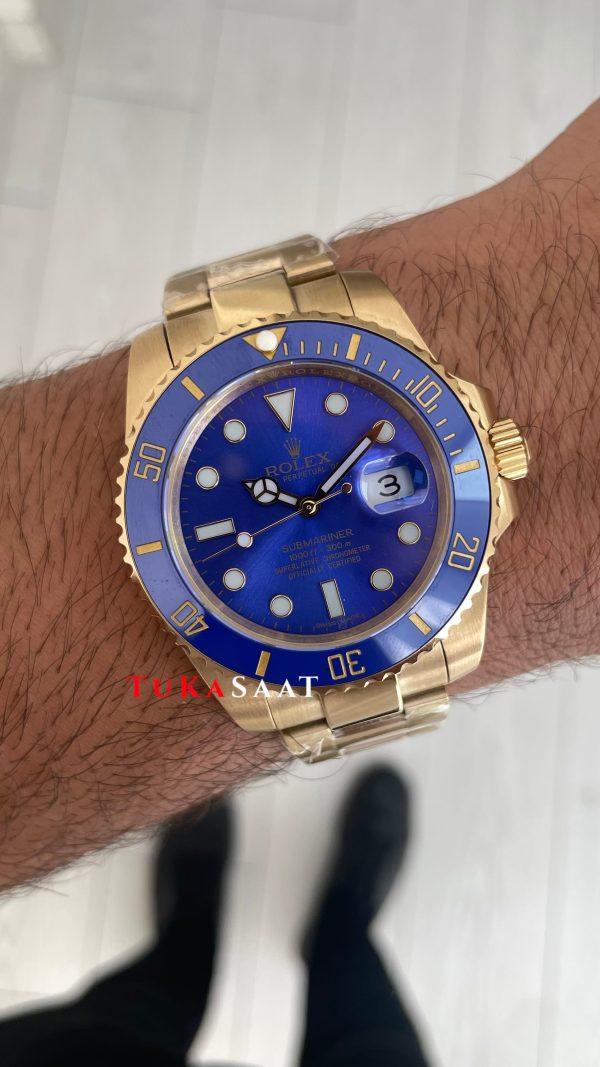 Rolex Submariner Bluesy 126618LB Gold Mavi Kadran 41mm Replika Saat Rolex Submariner Bluesy 126618LB Gold Mavi Kadran 41mm Replika Saat