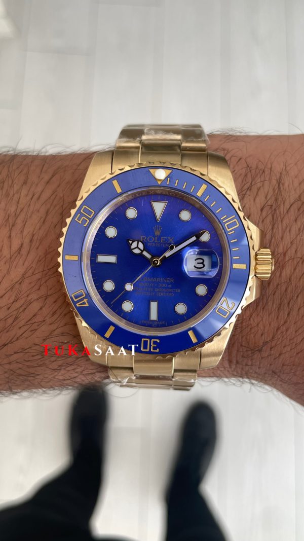 Rolex Submariner Bluesy 126618LB Gold Mavi Kadran 41mm Replika Saat Rolex Submariner Bluesy 126618LB Gold Mavi Kadran 41mm Replika Saat