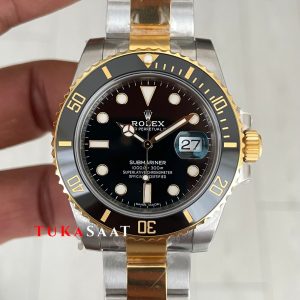 Rolex Submariner Date 116613LN Two Tone Gold 40mm 3135 Super Klon Swiss ETA Saat VS Factory