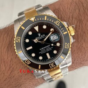 Rolex Submariner Date 116613LN Two Tone Gold 40mm 3135 Super Klon Swiss ETA Saat VS Factory