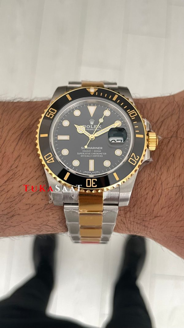 Rolex Submariner Date 116613LN Two Tone Gold 40mm 3135 Super Klon Swiss ETA Saat VS Factory