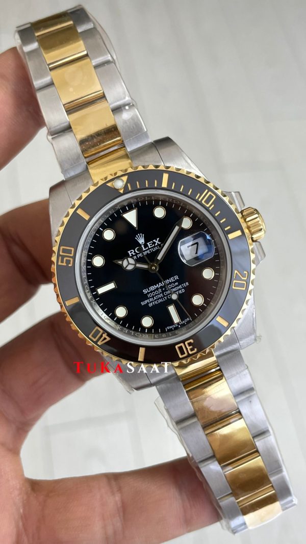 Rolex Submariner Date 116613LN Two Tone Gold 40mm 3135 Swiss ETA Saat Clean Factory