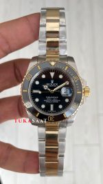 Rolex Submariner Date 126613LN Siyah Kadran Two Tone Gold 41mm Replika Saat