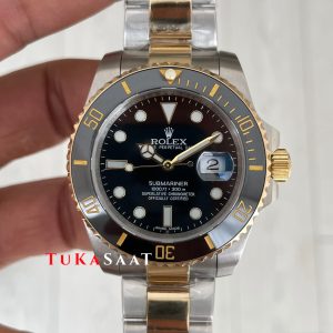 Rolex Submariner Date 126613LN Siyah Kadran Two Tone Gold 41mm Replika Saat