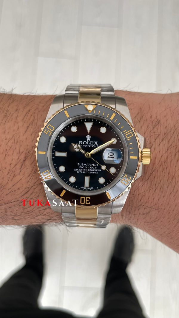Rolex Submariner Date 126613LN Siyah Kadran Two Tone Gold 41mm Replika Saat Rolex Submariner Date 126613LN Siyah Kadran Two Tone Gold 41mm Replika Saat