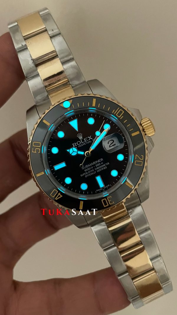Rolex Submariner Date 126613LN Siyah Kadran Two Tone Gold 41mm Replika Saat Rolex Submariner Date 126613LN Siyah Kadran Two Tone Gold 41mm Replika Saat