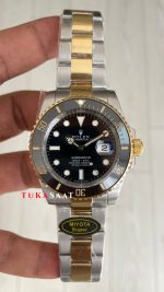 Rolex Submariner Date 126613LN Two Tone Gold Siyah Kadran 41mm Super Miyota Replika Saat