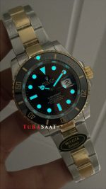 Rolex Submariner Date 126613LN Two Tone Gold Siyah Kadran 41mm Super Miyota Replika Saat