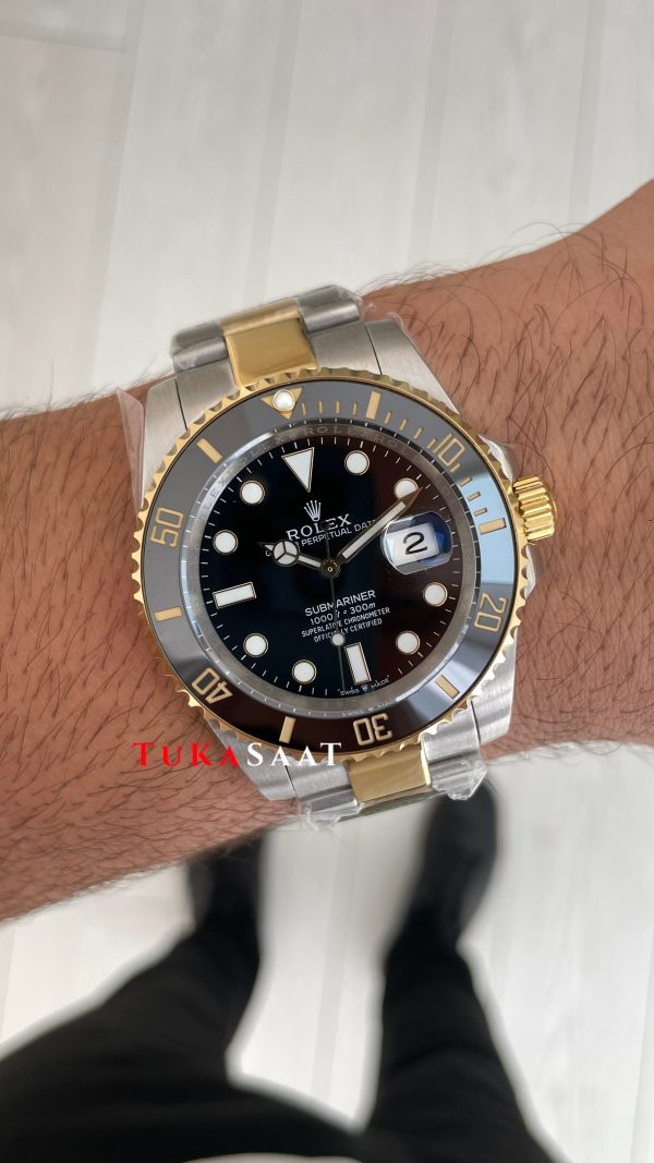 Rolex Submariner Date 126613LN Two Tone Gold Siyah Kadran 41mm Super Miyota Replika Saat Rolex Submariner Date 126613LN Two Tone Gold Siyah Kadran 41mm Super Miyota Replika Saat
