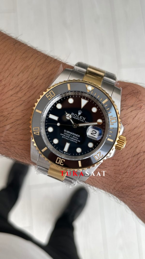 Rolex Submariner Date 126613LN Two Tone Gold Siyah Kadran 41mm Super Miyota Replika Saat Rolex Submariner Date 126613LN Two Tone Gold Siyah Kadran 41mm Super Miyota Replika Saat