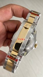 Rolex Submariner Date 126613LN Two Tone Gold Siyah Kadran 41mm Super Miyota Replika Saat