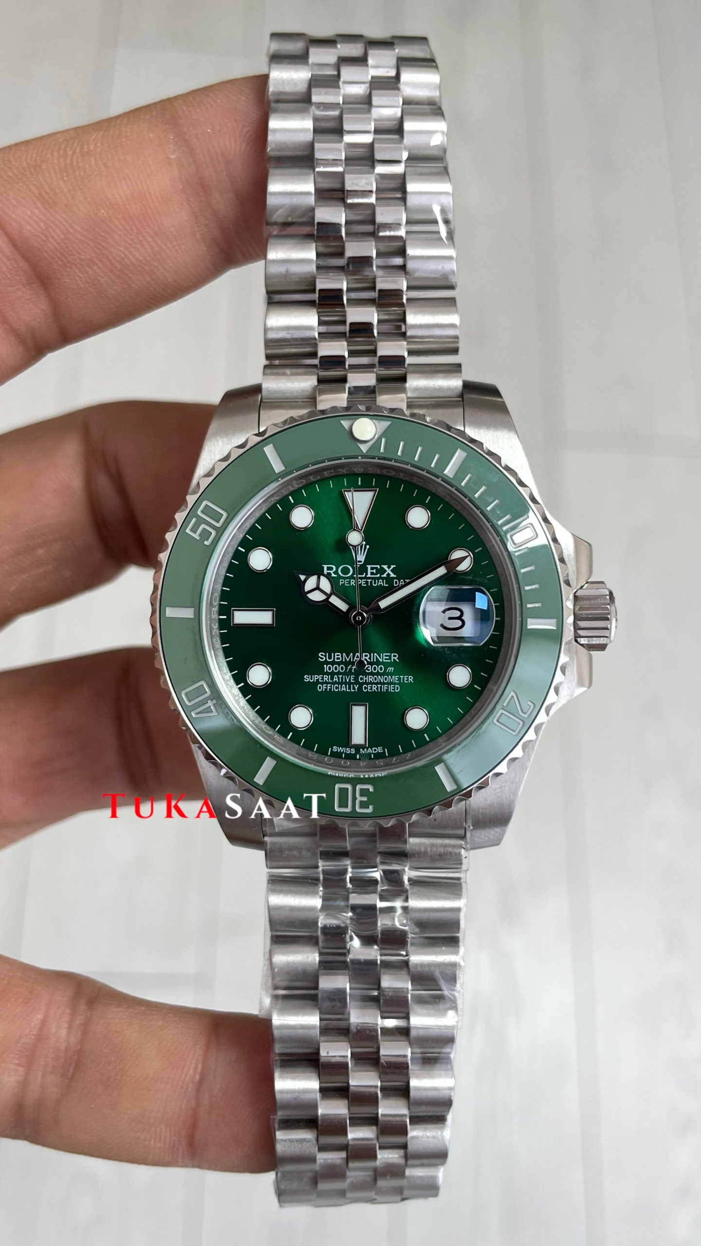 Rolex Submariner Hulk Jubilee Yeşil Kadran 41mm Replika Saat Rolex Submariner Hulk Jubilee Yeşil Kadran 41mm Replika Saat