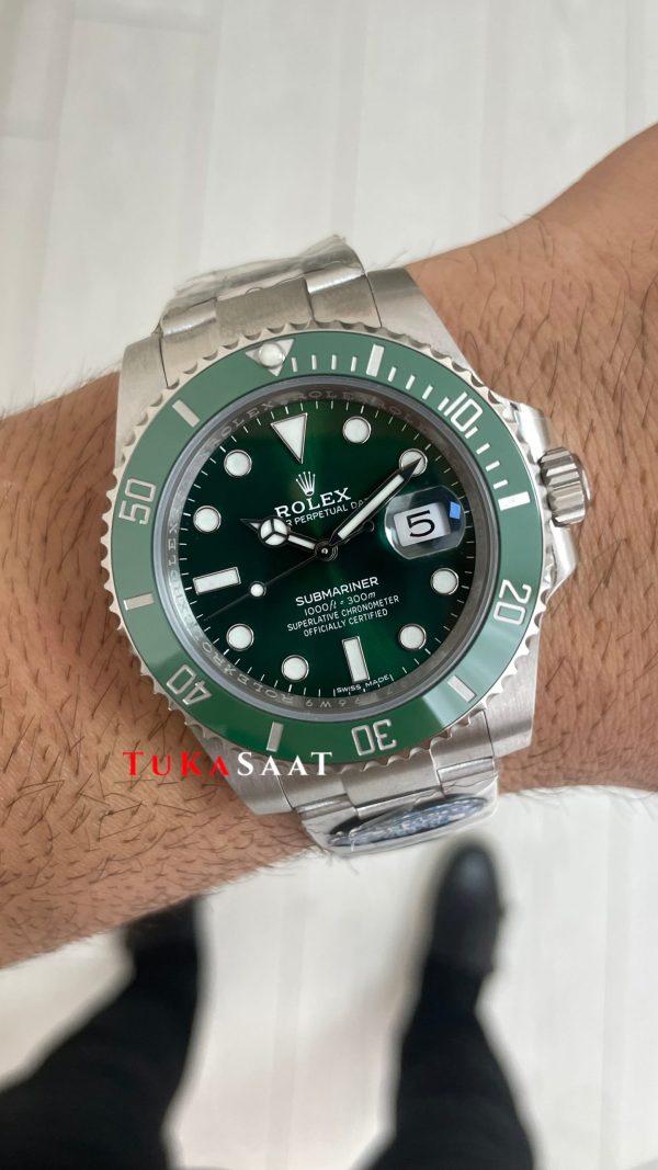 Rolex Submariner Hulk 116610LV Yeşil Kadran 40mm 3135 Süper Klon Swiss ETA Saat Clean Factory Rolex Submariner Hulk 116610LV Yeşil Kadran 40mm 3135 Süper Klon Swiss ETA Saat Clean Factory