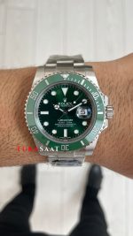 Rolex Submariner Hulk 116610LV Yeşil Kadran 40mm 3135 Süper Klon Swiss ETA Saat Clean Factory