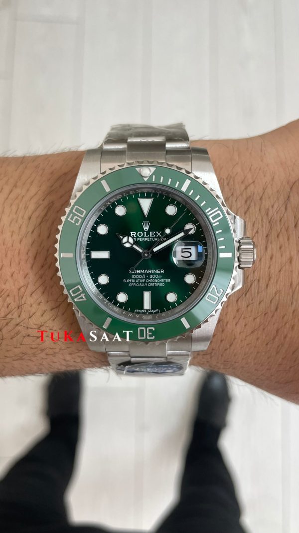 Rolex Submariner Hulk 116610LV Yeşil Kadran 40mm 3135 Süper Klon Swiss ETA Saat Clean Factory Rolex Submariner Hulk 116610LV Yeşil Kadran 40mm 3135 Süper Klon Swiss ETA Saat Clean Factory