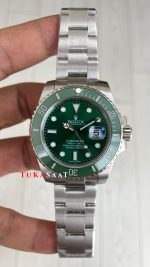 Rolex Submariner Hulk 116610LV Yeşil Kadran 40mm Replika Saat