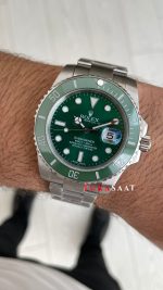 Rolex Submariner Hulk 116610LV Yeşil Kadran 40mm Replika Saat