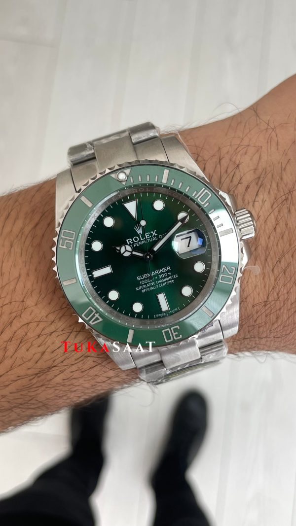 Rolex Submariner Hulk 116610LV Yeşil Kadran 40mm Super Miyota Replika Saat Rolex Submariner Hulk 116610LV Yeşil Kadran 40mm Super Miyota Replika Saat