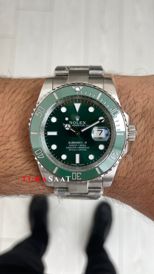 Rolex Submariner Hulk 116610LV Yeşil Kadran 40mm Super Miyota Replika Saat Rolex Submariner Hulk 116610LV Yeşil Kadran 40mm Super Miyota Replika Saat
