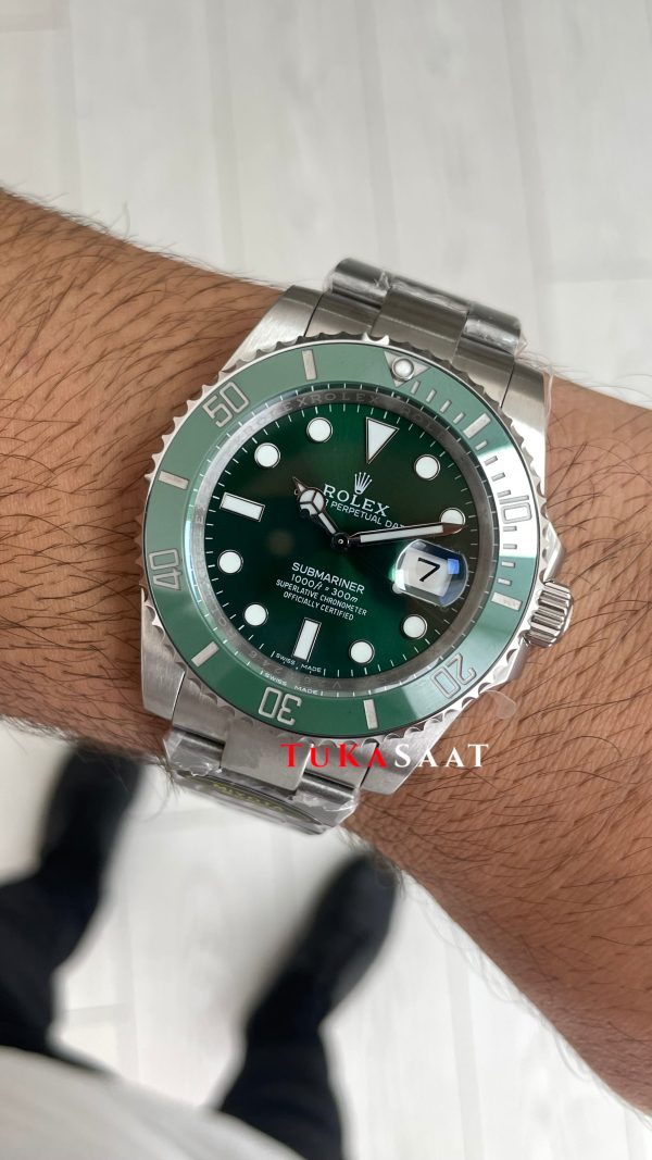 Rolex Submariner Hulk 116610LV Yeşil Kadran 40mm Super Miyota Replika Saat Rolex Submariner Hulk 116610LV Yeşil Kadran 40mm Super Miyota Replika Saat