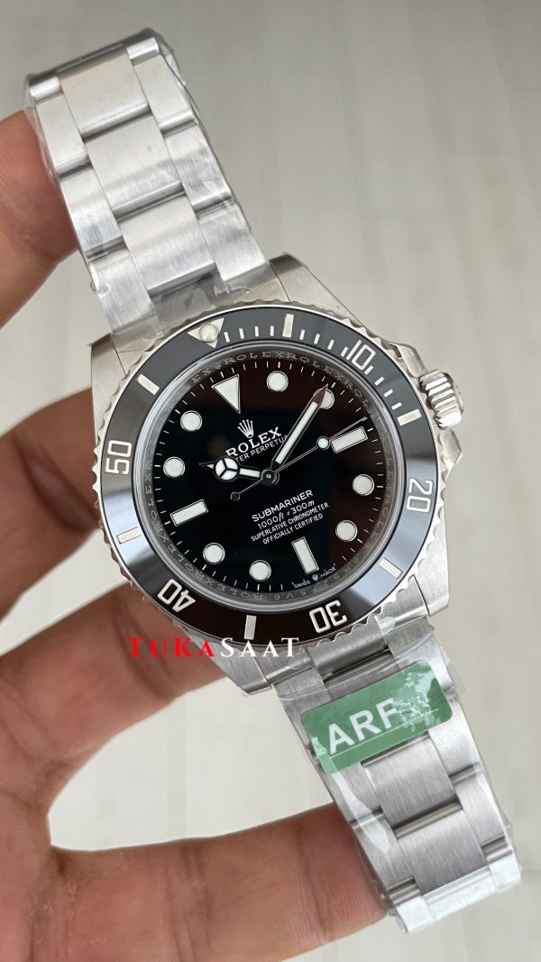 Rolex Submariner No Date 124060 Silver 41mm DD3230 Super Clone Swiss ETA Saat AR Factory