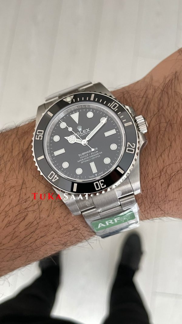 Rolex Submariner No Date 124060 Silver 41mm DD3230 Super Clone Swiss ETA Saat AR Factory