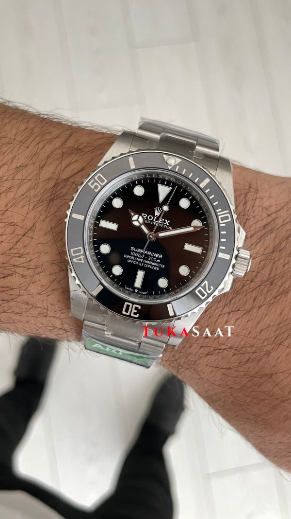 Rolex Submariner No Date 124060 Silver 41mm DD3230 Super Clone Swiss ETA Saat AR Factory
