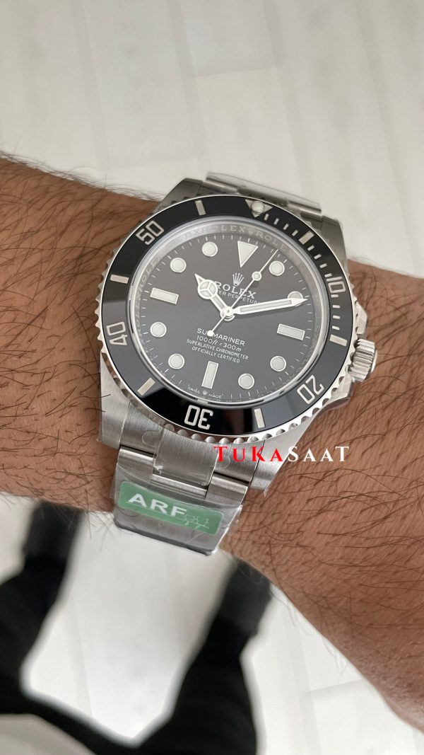 Rolex Submariner No Date 124060 Silver 41mm DD3230 Super Clone Swiss ETA Saat AR Factory