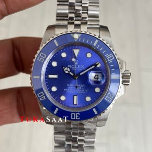Rolex Submariner Smurf 116619LB Jubilee Mavi Kadran 40mm Replika Saat