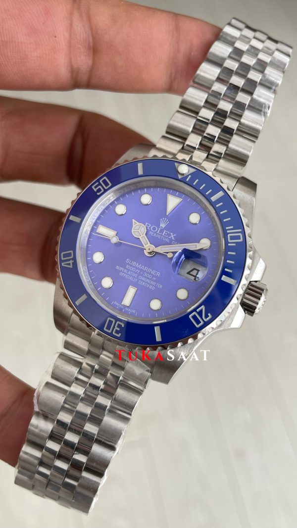Rolex Submariner Smurf 116619LB Jubilee Mavi Kadran 40mm Replika Saat Rolex Submariner Smurf 116619LB Jubilee Mavi Kadran 40mm Replika Saat