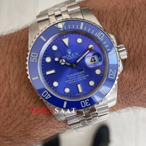 Rolex Submariner Smurf 116619LB Jubilee Mavi Kadran 40mm Replika Saat