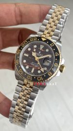 Rolex Tiger Iron Dial Zombie 126713GRNR Jubilee Gmt Master II Two Tone Gold 40 mm Replika Saat