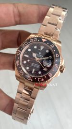 Rolex Tiger Iron Dial Chocolate 126715CHNR Gmt Master II Oyster 40mm Everosegold Replika Saat