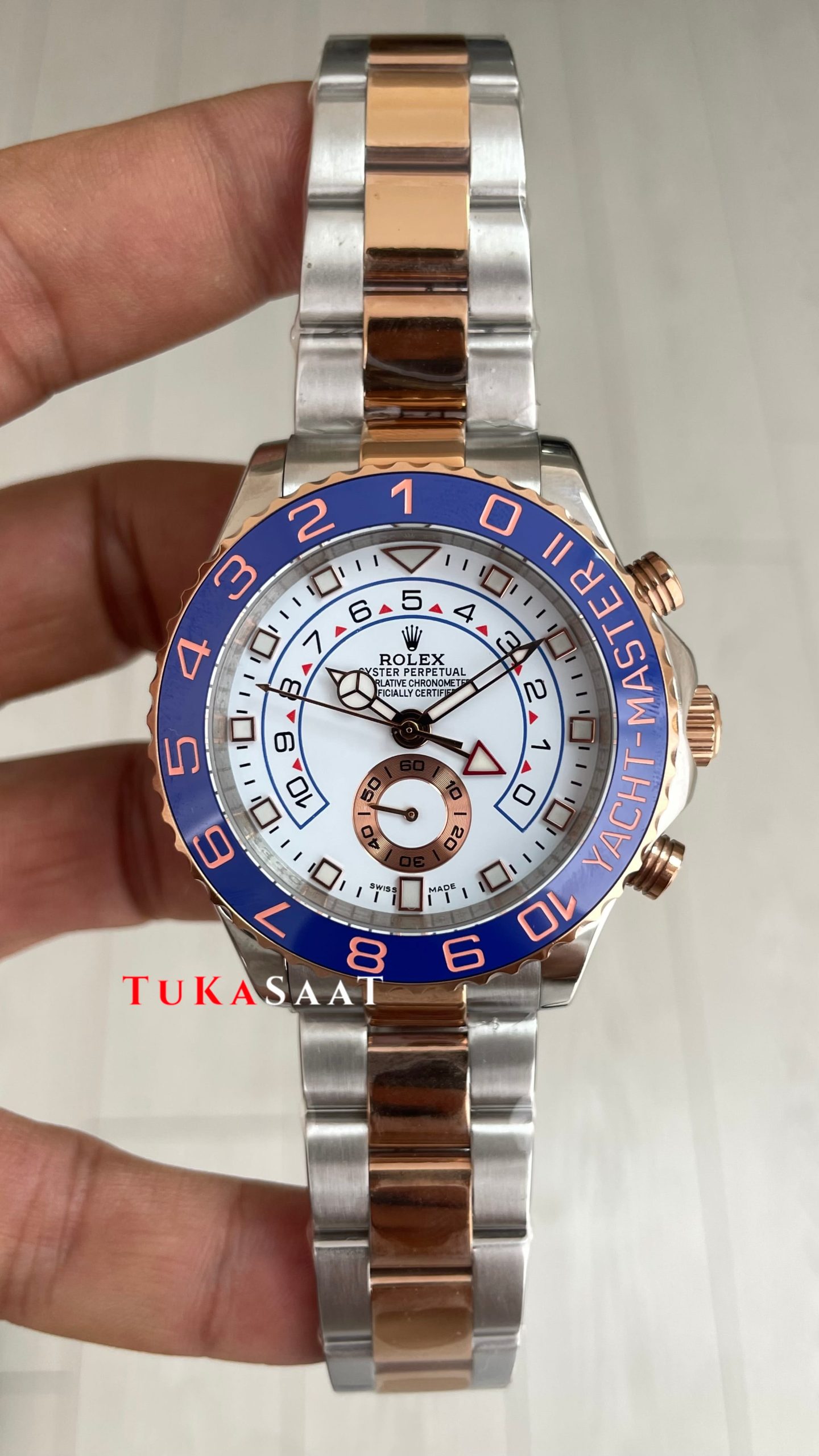 Rolex Yacht Master II 116681 Rose 44mm Replika Saat Rolex Yacht Master II 116681 Rose 44mm Replika Saat