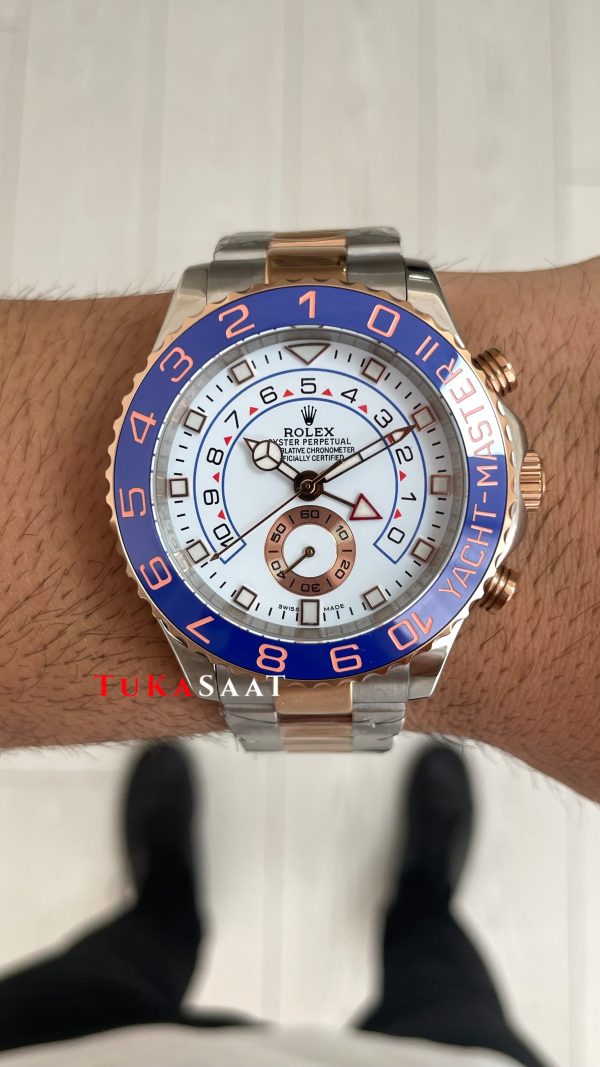 Rolex Yacht Master II 116681 Rose 44mm Replika Saat Rolex Yacht Master II 116681 Rose 44mm Replika Saat