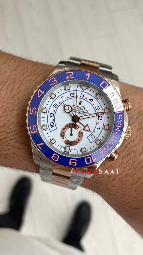 Rolex Yacht Master II 116681 Rose 44mm Replika Saat Rolex Yacht Master II 116681 Rose 44mm Replika Saat