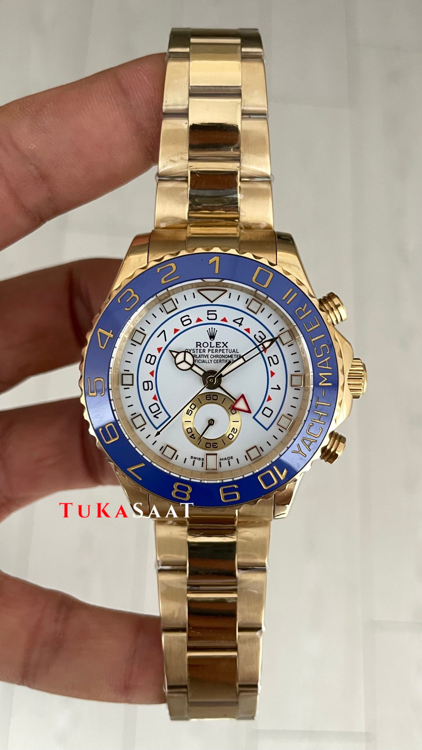 Rolex Yacht Master II 116688 Gold 44mm Replika Saat Rolex Yacht Master II 116688 Gold 44mm Replika Saat