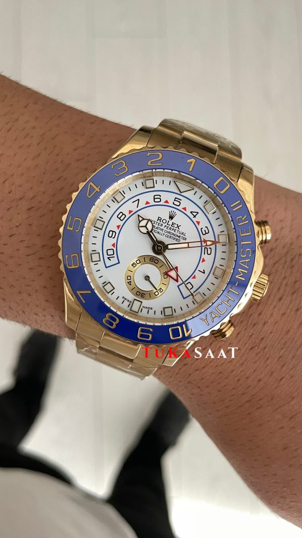 Rolex Yacht Master II 116688 Gold 44mm Replika Saat Rolex Yacht Master II 116688 Gold 44mm Replika Saat