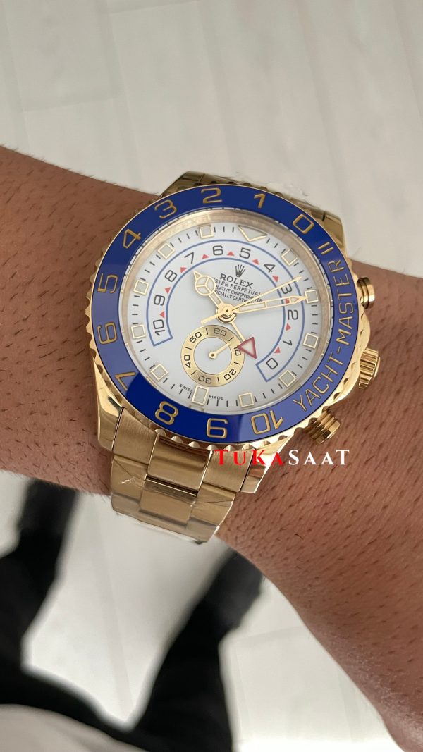 Rolex Yacht Master II 116688 Gold 44mm Replika Saat Rolex Yacht Master II 116688 Gold 44mm Replika Saat
