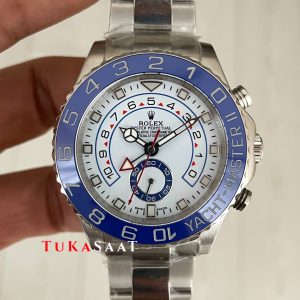 Rolex Yacht Master II Mercedes Hands 44 mm 116680 Silver Replika Saat