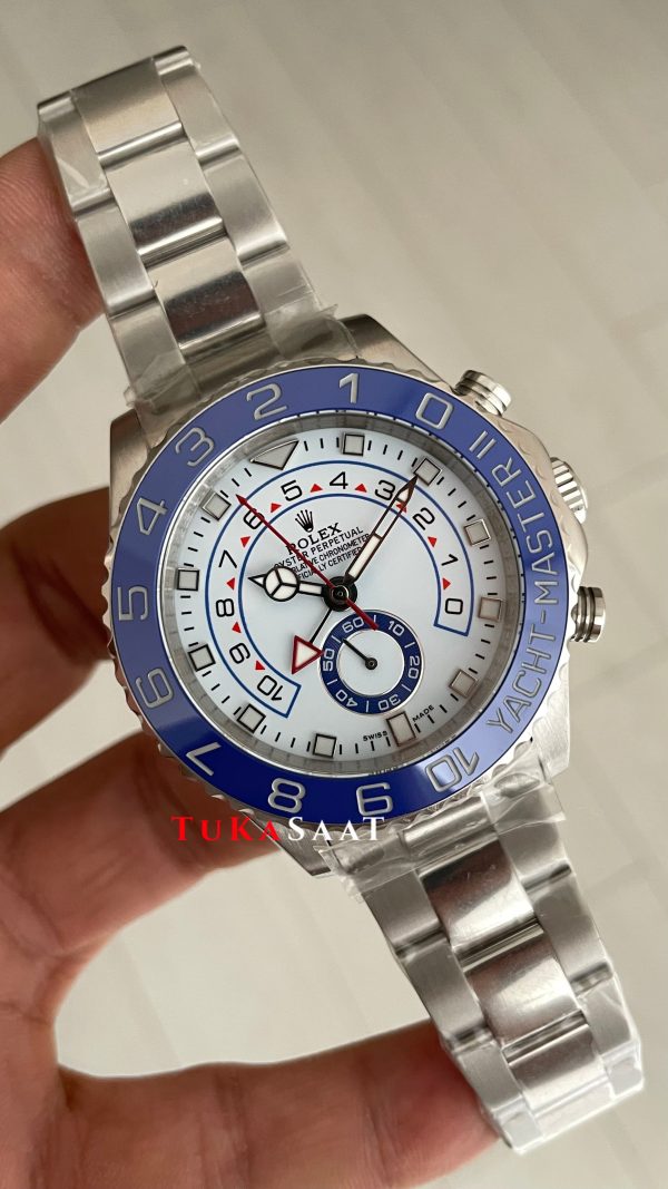 Rolex Yacht Master II Mercedes Hands 44 mm 116680 Silver Replika Saat Rolex Yacht Master II Mercedes Hands 44 mm 116680 Silver Replika Saat